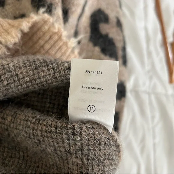 R13 Leopard Crewneck Sweater extra small